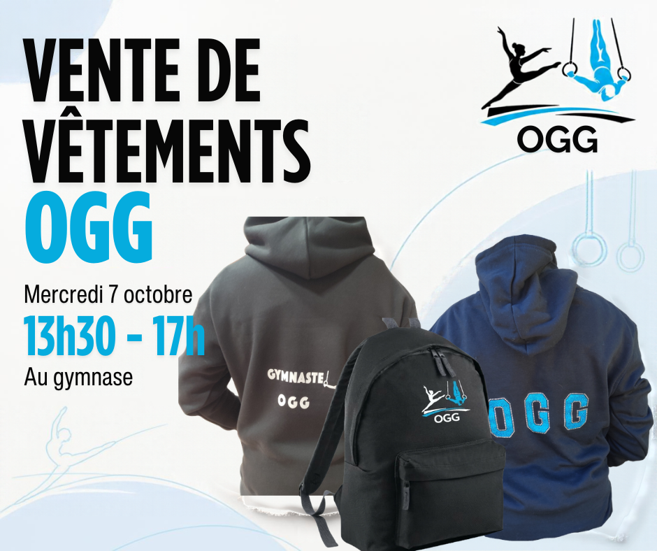 Vente des vêtements OGG au gymnase ce mercredi 7 octobre