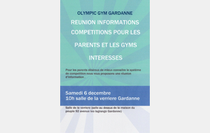 Réunion informations compétitions