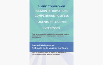 Réunion informations compétitions
